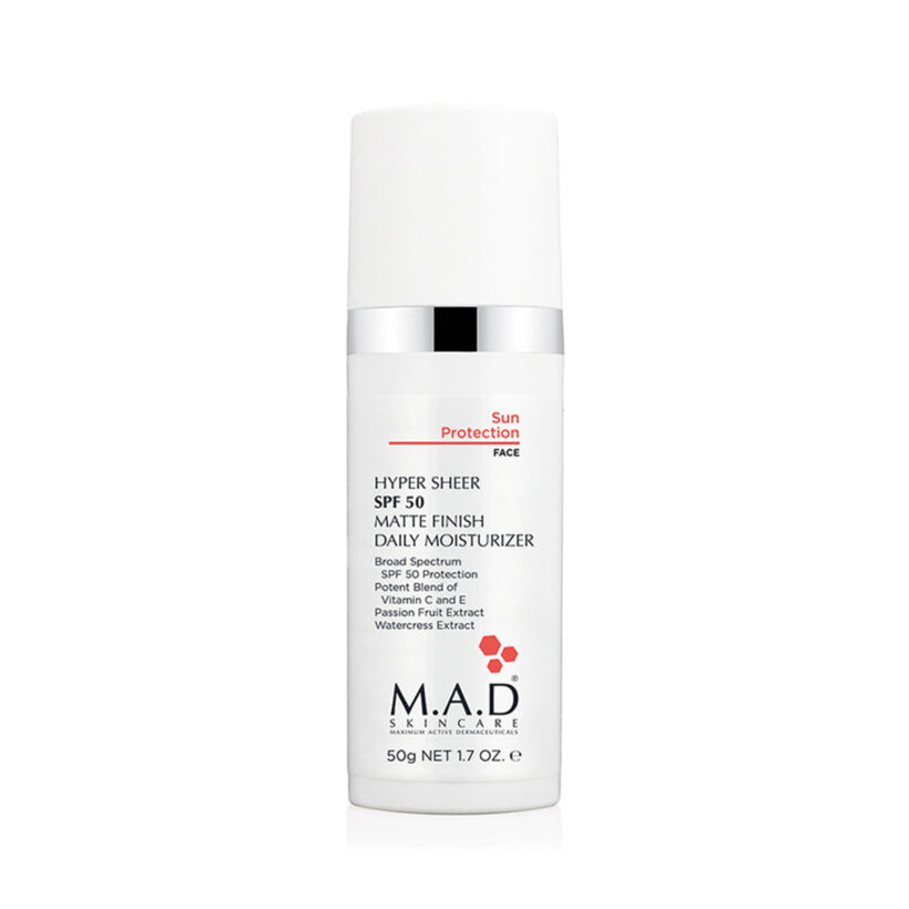 M.A.D Skincare Hyper Sheer Spf 50 Matte Finish Daily Moisturizer