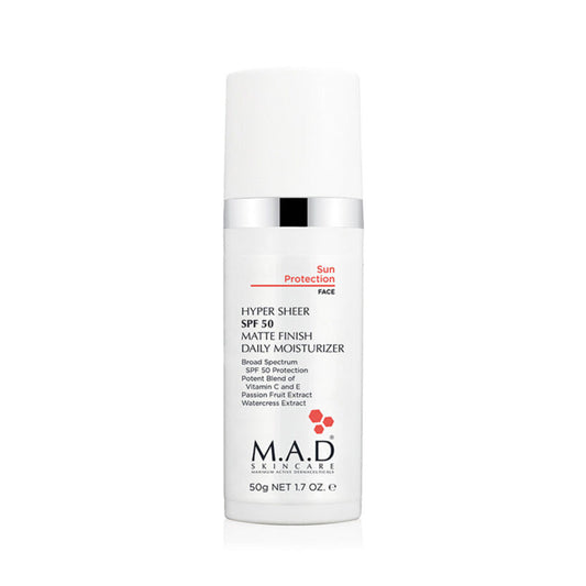 M.A.D Skincare Hyper Sheer Spf 50 Matte Finish Daily Moisturizer